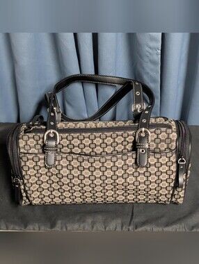 Nine West Black Satchel with Cream Stitching